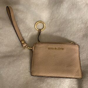 Michael Kors Light Pink Wristlet with Gold Accents